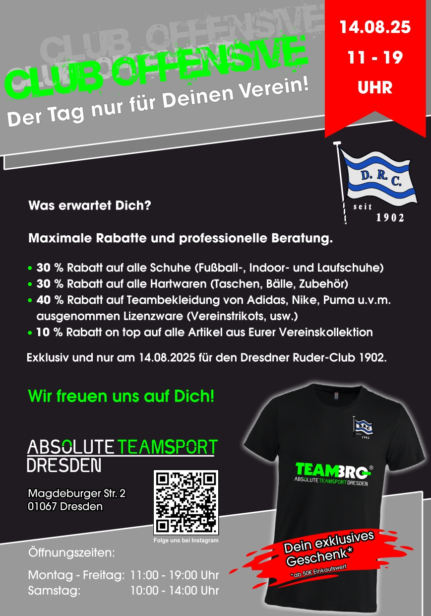 14.08.2025 von 11-19 Uhr - Club Offensive mit TEAMBRO